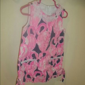 Lilly Pulitzer toddler girls flamingos dress sz 3!